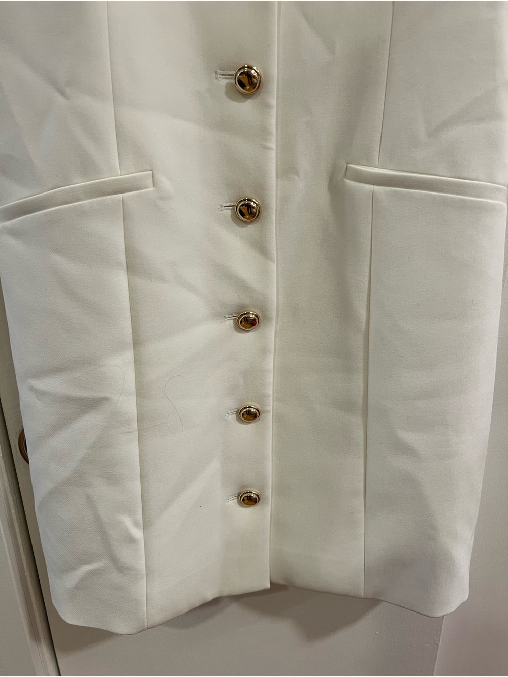 Favorite Daughter Collared Halter Mini Dress with Gold Buttons - Picture 4 of 6